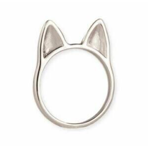 New Simply Feline Silver Cat Kitten Ears Ring sz 8 Cats Kittens Jewelry Gift